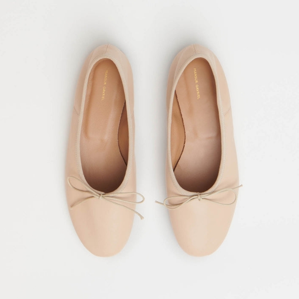 NIB Mansur Gavriel Dream Ballerina Flat Light Cipria Blush 37.5 7 7.5
